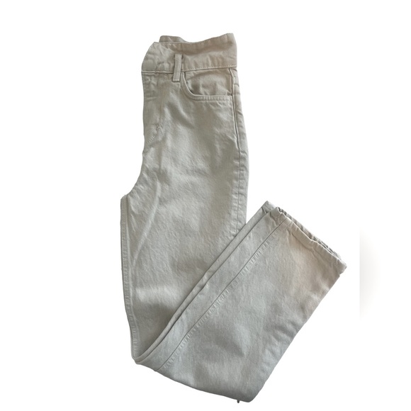 Reformation Pants - Reformation Bone Cynthia High Rise 100% Cotton Straight Jeans - Size 25